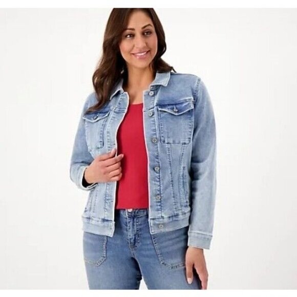 Laurie Felt Knit Clean Jean Jacket Light Medium - Picture 1 of 1
